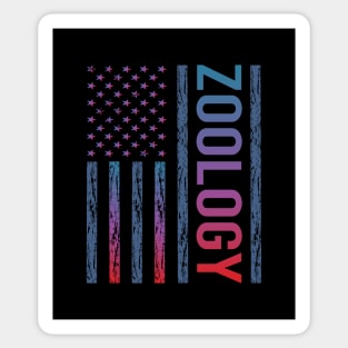 Gradient Flag Zoology Zoologist Sticker